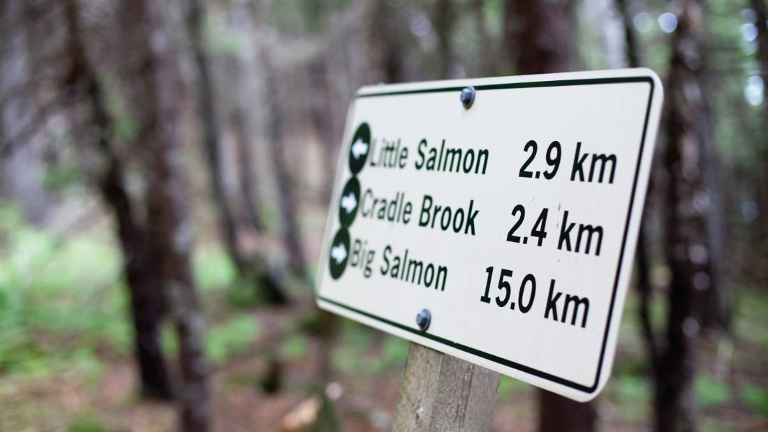 Panneau de signalisation sur le Fundy Foothpath | <i>Guy Wilkinson</i>